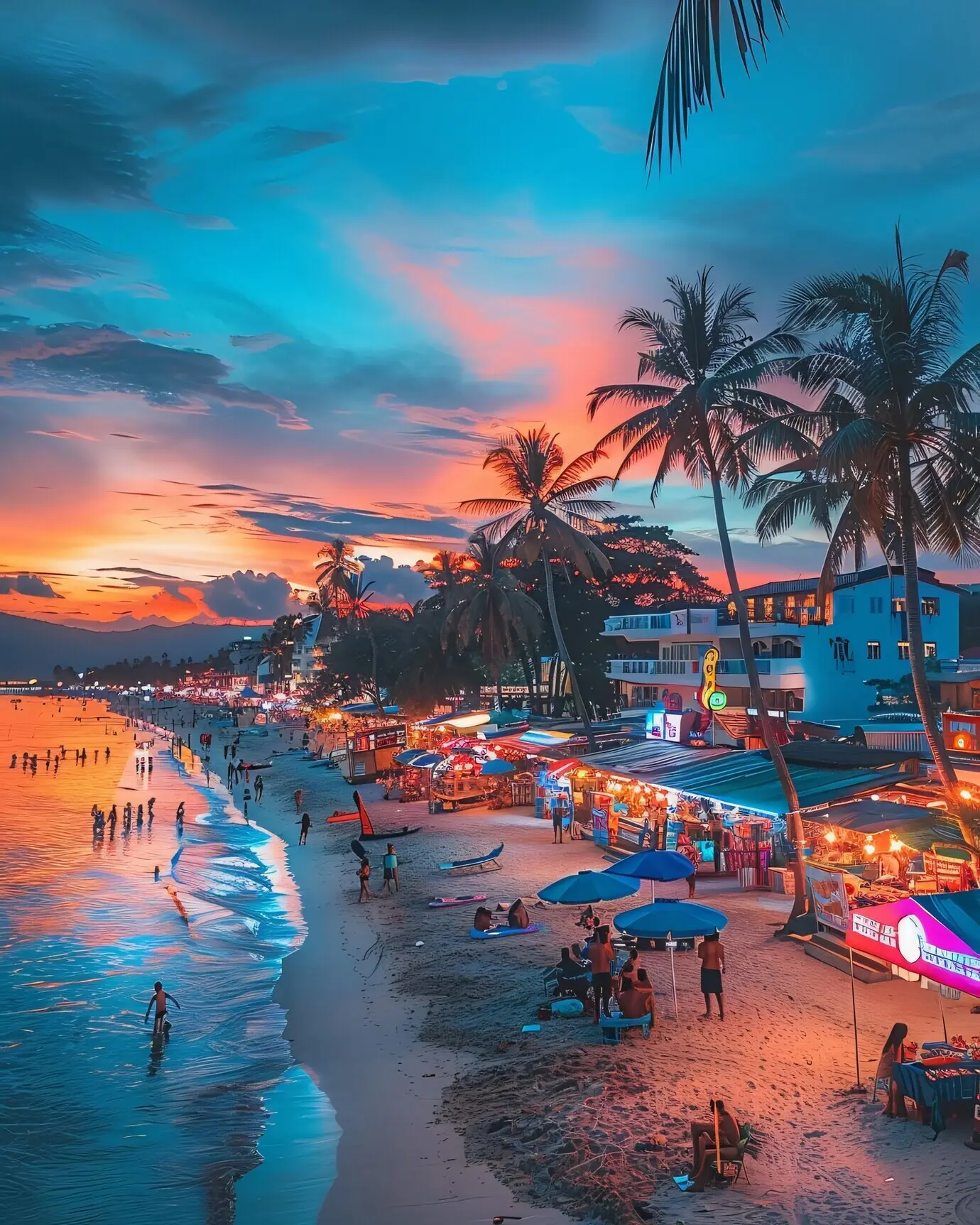 Bitte sende mir den vollständigen Beschreibungstext von „Miami Bayside Marketplace“, den ich auf Deutsch umformulieren soll.